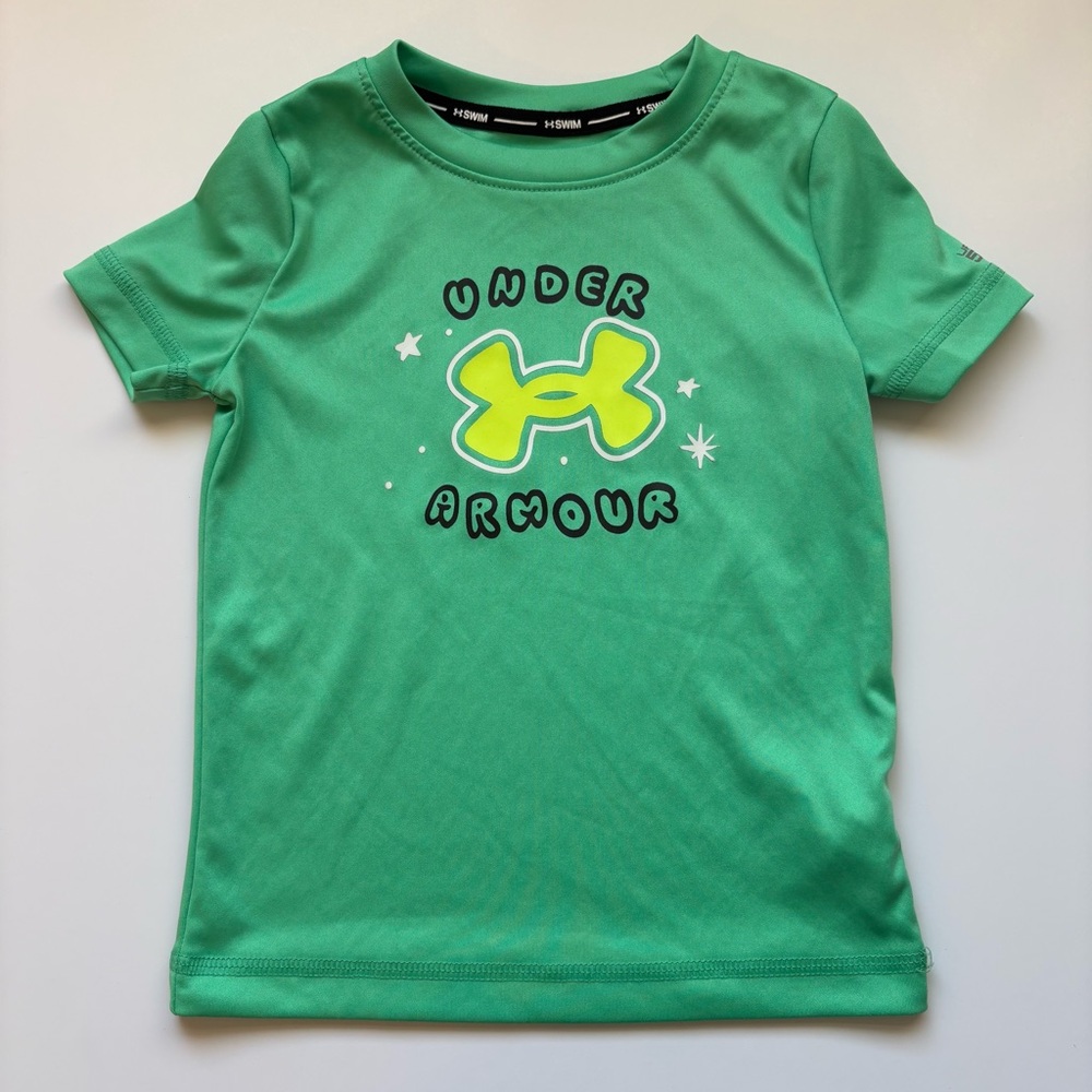 Under Armour Toddler Unisex Green SPF 50 Swim Shirt, Size 2T, Pool, Beach, Sun